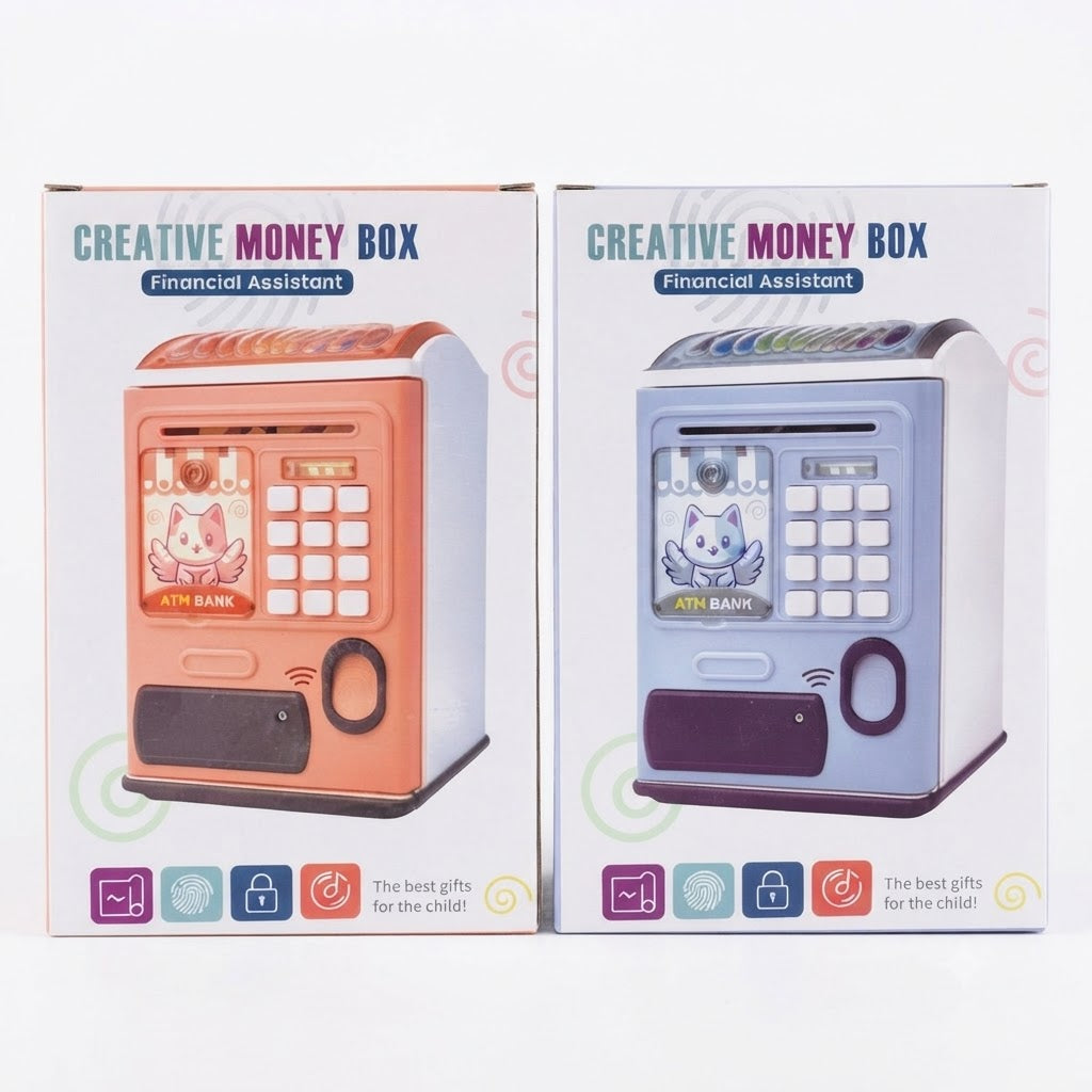Kids ATM Money Bank with Password & Fingerprint Lock