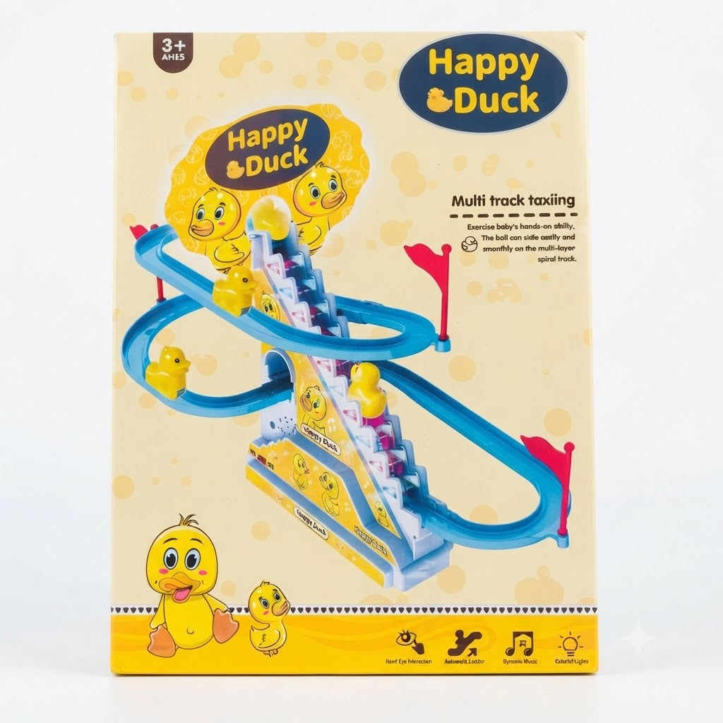 Happy Duck Stair Climbing Track Toy with Lights & Music