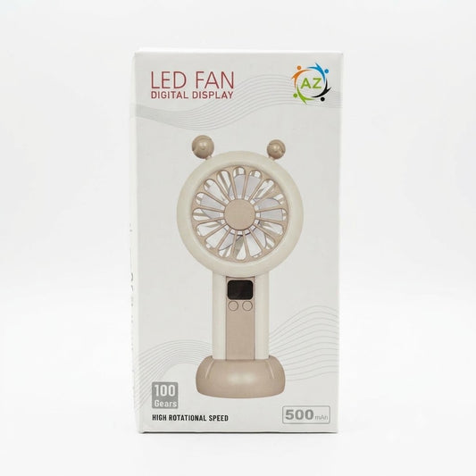 Digital Display Rechargeable Fan – 100 Speed