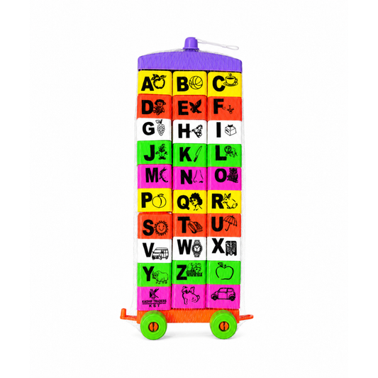 ABC Alphabet Learning Blocks Trolley for Kids (26 Letters)